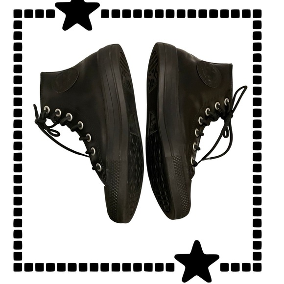 Converse Chuck Taylor Leather High Top Sneakers “Total Eclipse” - Picture 7 of 13